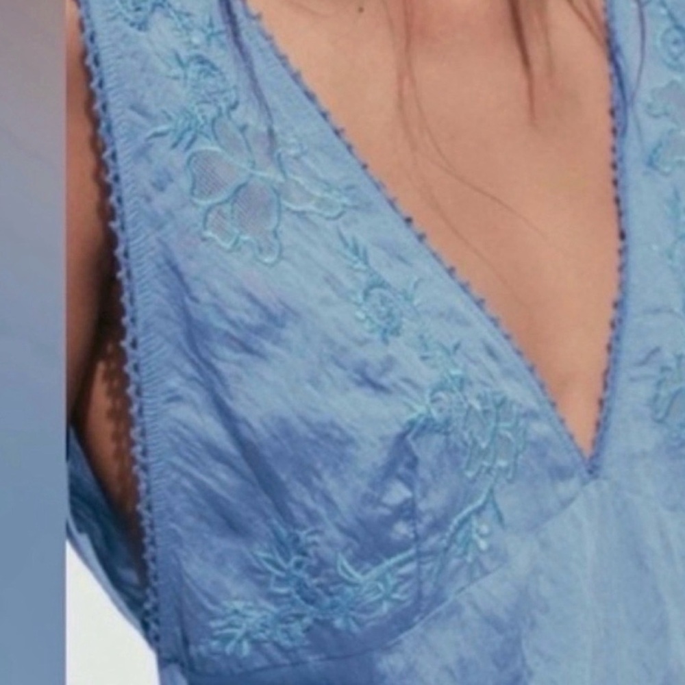 Zara Light Blue Maxi Dress - Picture 6 of 10